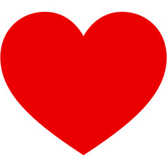 Red heart icon symbol for valentines day