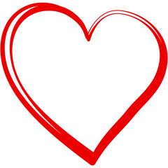 Red heart icon symbol for valentines day