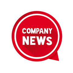 Company news speech bubble banner, icon vector business concept.