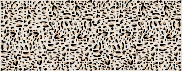 Vector background. Animal print. Leopard pattern in flat style. Suitable for textile print, cover or screensaver.