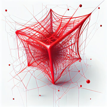 Web and net of artifactial intelligence , created with Generative AI technology.