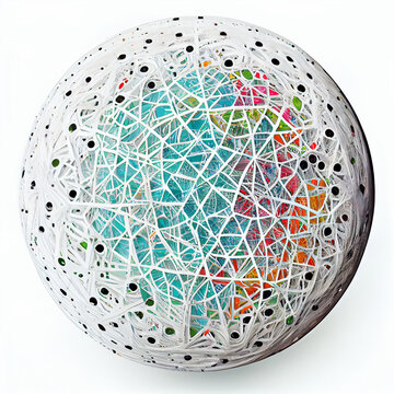 Web and net of artifactial intelligence , created with Generative AI technology.