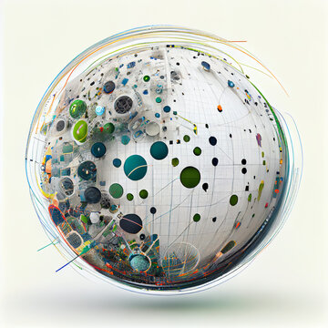 Web and net of artifactial intelligence , created with Generative AI technology.