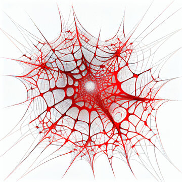 Web and net of artifactial intelligence , created with Generative AI technology.