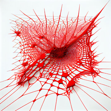 Web and net of artifactial intelligence , created with Generative AI technology.