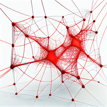 Web and net of artifactial intelligence , created with Generative AI technology.