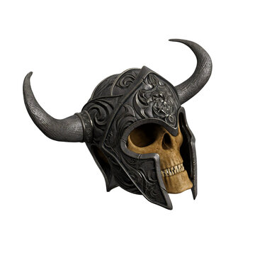 3d render warrior skull