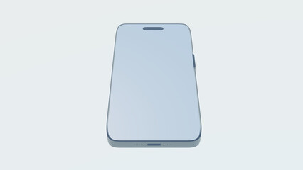 3d rendered phone with blank screen illustration