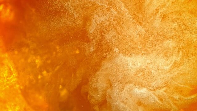 Super Slow Motion Shot of Fresh Beer Background at 1000fps.