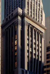 Fototapeta premium Row upon row of skyscrapers in a big city