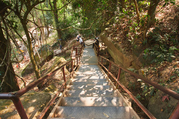 Escalier au Cambodge