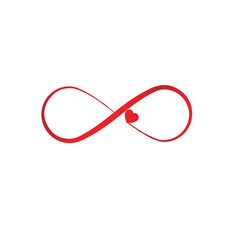 Valentines Day Logo Design, Love Infinity Logo