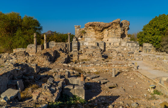 Ruins in ancient Ephesus, Turkey