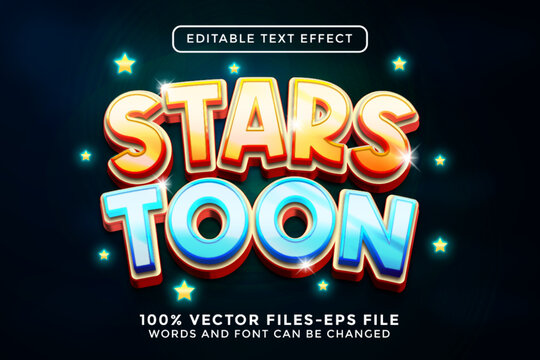 Stars Toon Editable Text Effect