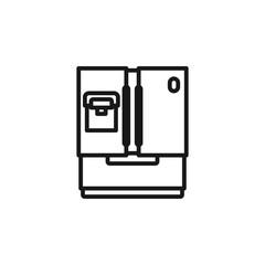Refrigerator outline icons. Vector illustration. Isolated icon suitable for web, infographics, interface and apps.