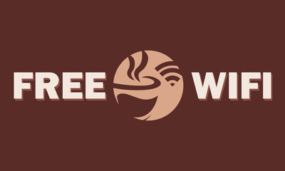 Coffee background and free wifi