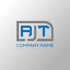 AJT letter logo creative design. AJT unique design.
