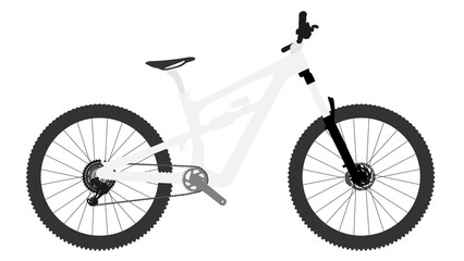 black and white mountain bike png