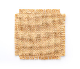 Coasters made of hemp placed on a white background.