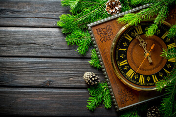 Christmas clock, which is one minute to midnight.