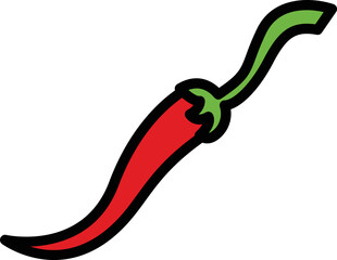 Chili Vector Icon
