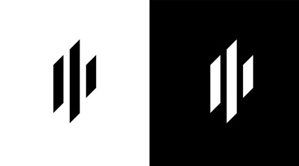 Business logo minimalist monogram m letter initial black white icon illustration Designs templates - obrazy, fototapety, plakaty