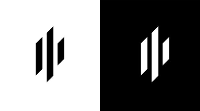 Business logo minimalist monogram m letter initial black white icon illustration Designs templates