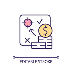 Maintain financial goals RGB color icon. Business development strategy. Successful money investment profit. Isolated vector illustration. Simple filled line drawing. Editable stroke