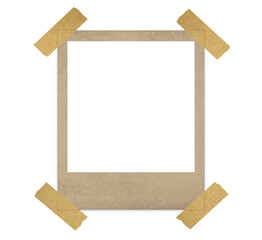 Vintage Blank Instant Photo With Adhesive Tape