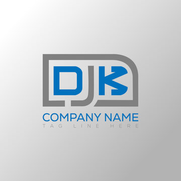 OJK Logo letter monogram with diamond shape design template.

