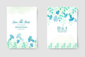 wedding invitation card template. watercolor vector illustrationwedding invitation card template. watercolor vector illustration