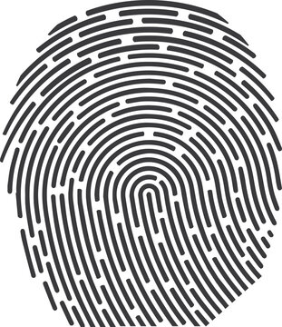 Symbol fingerprint pattern isolated on white background. fingerprint biometric identity and approval. concept of the future of security and password