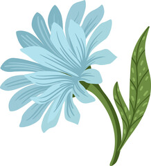 Blue flower. Illustration