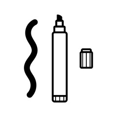 Simple And Clean Board Marker Icon Outline Vector Illustration