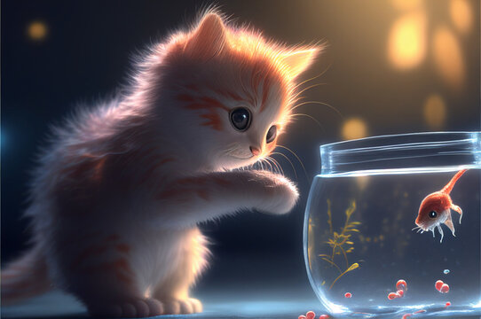 Cat And Fish