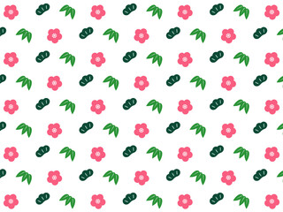 シンプルな松竹梅のパターン　背景　4:3