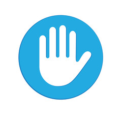 Fototapeta premium Hand icon isolated on a white background
