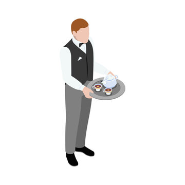 Butler Isometric Illustration