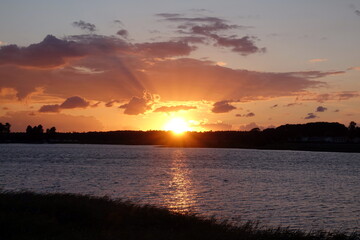 Naklejka premium Abend bei Mursewiek, Ruegen