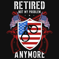 Retired police officers tshirt design