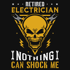 Fototapeta premium Electricians tshirt design