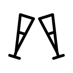 wine glasses icon or logo isolated sign symbol vector illustration - high quality black style vector icons