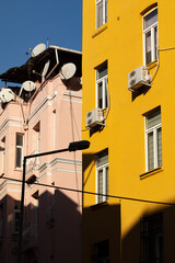 Bright color houses of Istanbul.