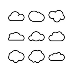 Obraz premium cloud icon or logo isolated sign symbol vector illustration - high quality black style vector icons