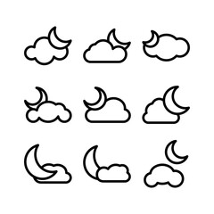 cloud icon or logo isolated sign symbol vector illustration - high quality black style vector icons