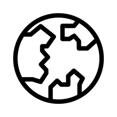 earth icon or logo isolated sign symbol vector illustration - high quality black style vector icons