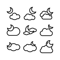 cloud icon or logo isolated sign symbol vector illustration - high quality black style vector icons