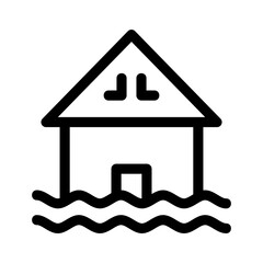 flood icon or logo isolated sign symbol vector illustration - high quality black style vector icons