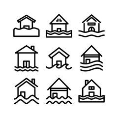 flood icon or logo isolated sign symbol vector illustration - high quality black style vector icons