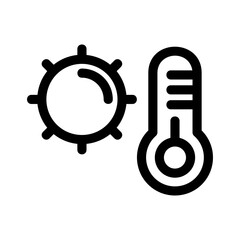 hot weather icon or logo isolated sign symbol vector illustration - high quality black style vector icons